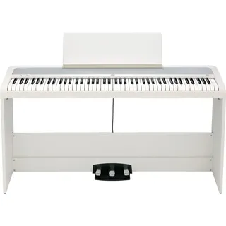 Korg B2+SP Digitalpiano mit 88 Gewichteten Tasten und Ständer und Pedalen - Weiß