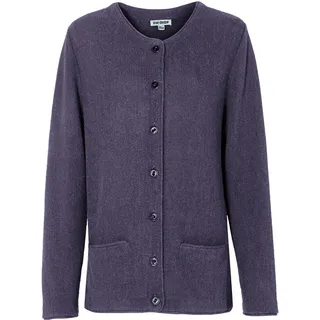 Alpaka-Strickjacke, Melange lila, 48/50