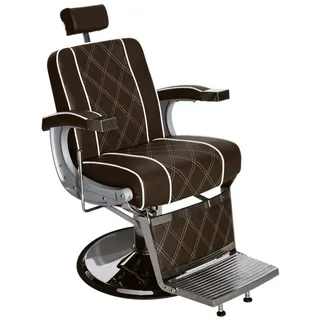 Barberpub Stuhl Barberpub hydraulischer Friseurstuhl 3810BR, Bedienungsstuhl Friseureinrichtung Friseur braun