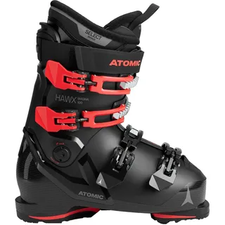 Atomic HAWX Magna 100 Skischuhe in Schwarz/Rot - Größe 39/40 - Breite Ski-Boots mit 102 mm Passform & 100er-Flex - Hochwertige Ski-Schuhe mit individuellem Memory Fit