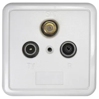 Axing SSD 2-10 Antennendose SAT, TV Unterputz Durchgangsdose