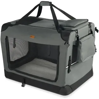 VOUNOT Hundebox faltbar 60 x 44 x 44 cm Grau