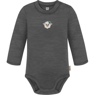 normani Outdoor Sports Baby Merino Langarmbody Tuai in Anthrazit | Gr.: 86