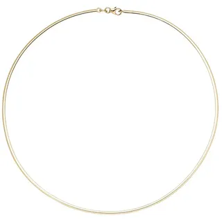 Schmuck Krone Goldkette Halsreif flach, 2mm, 333 Gold, 42cm, Gold 333 goldfarben