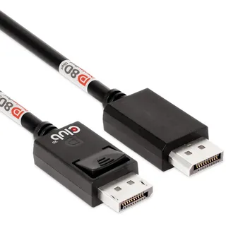 Club 3D DisplayPort 2.1 VESA DP80 zertifiziertes Kabel 8K240Hz St./St. 1,6m schwarz