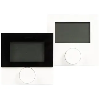 Möhlenhoff Raumregler Alpha direct Standard Display - 230 V - mit schwarzer Designscheibe - Gehäuse signalweiß