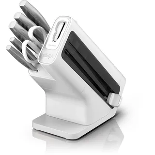 Ninja StaySharp Messerblock mit Schleifer Weiß/Edelstahl
