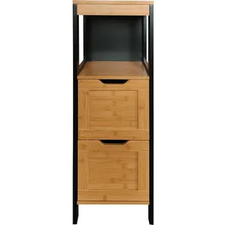 Hti-Living Badschrank Jerik Schwarz Bambus Badschrank Jerik Schwarz Bambus