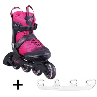 K2 MARLEE Kinder Inline Skate pink inkl. SABRES 4 Schlittschuh Eiskufen - 35-40