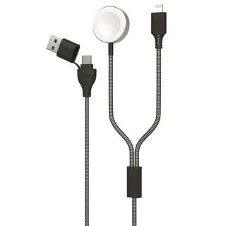 2Go 2in1 Ladekabel f. Watch & Smartphone 1,8m sw