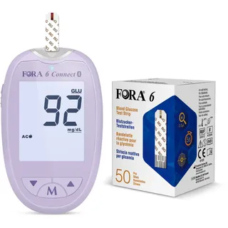 Fora 6 Connect Blutzuckermessgerät – mg/dl - The Tester 1 St