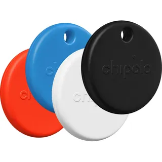 Chipolo POP Schwarz/Weiß/Rot/Blau - 4-Pack