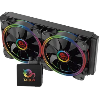 TALIUS Skadi Flüssigkühler für PC, RGB, CPU-Kühler, kompatibel mit Intel-AMD – 240-mm-Lüfter (2 Lüfter)