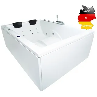 Basera BASIC Indoor Whirlpool Badewanne XXL Wave 190 x 140 cm (140,00 x 190,00 x 62,00 cm)