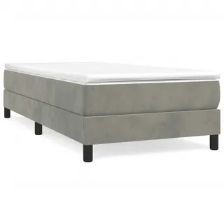 vidaXL Boxspringbett 90 x 200 cm hellgrau