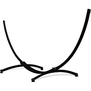 Potenza Gestell Outdoor Hängemattengestell XXL 365cm, 220kg I Gestell für Hängematten, Rahmen aus Stahl wetterfest (Schwarz)