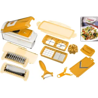 Genius 33976 Nicer Dicer Plus, Multischneider, 14 teiliges Set, orange