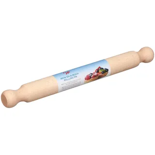 Tala Nudelholz 40 x 4 cm, FSC Buchenholz Teigroller für Patisserie | Nudelholz aus FSC Buchenholz 40 x 4 cm, zum Ausrollen von Teig für Pizza, Kekse, Kuchen, Pasta und Fondant