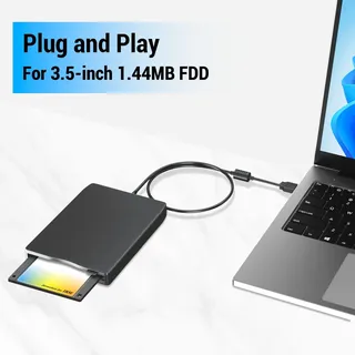 Externes Usb-diskettenlaufwerk, Kompatibel Mit 1,44 Mb Großen Disketten Zum Lesen Und Schreiben Von Daten.