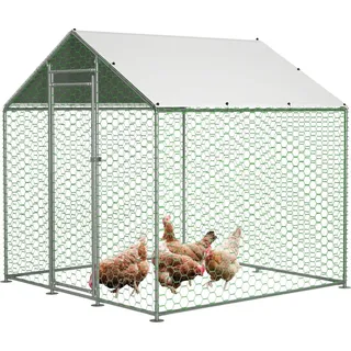 Thanaddo Freilaufgehege 2 x 2 x 2 m silber