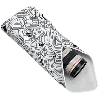 JJC 19.7-Zoll Kamera Schutzhülle, Neopren Kameratasche Objektivschutzhülle Selbstklebendes Tuch, Faltbare Schutzhülle für DSLR Kamera/Lens/Blitz/Phone/Pad, Schaltungsmuster