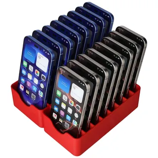 Feldherr Smartphone-Parkplatz Aufbewahrungsbox für bis zu 16 Handys - Handy-Garage und Halter für Klassenzimmer, Büros und Seminare - für alle gängigen Smartphones Sofort einsatzbereit