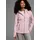 Fleecejacke Damen 44/46 rosa Fleece Obermaterial 100 Polyester kontrastfarbene Details unifarben mit Farbeinsatz bequem hüftbedeckend Jacken Fleecejacke figurbetonte Passform mit Kapuze und Kordelzug Übergangsjacke