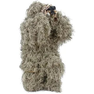 AUSCAMOTEK Ghillie Anzug Jagd Gilly für Halloween Kostüm Airsoft Paintball - XL/XXL Dry Grass