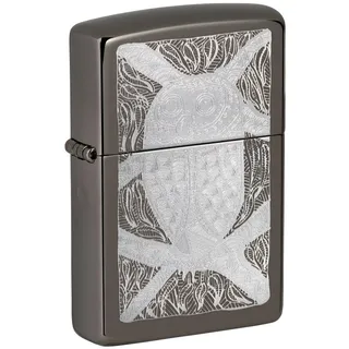 Zippo - John Smith Gumbula Design - Schwarz Silber Sturmfeuerzeug nachfüllbar Benzin 60005911