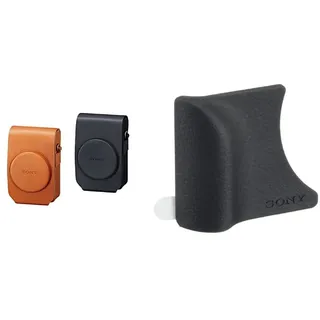 Sony LCSRXGT.SYH Kameratasche für RX100I-IV/HX90/WX500 braun & AG-R2 Griffbefestigung (geeignet für RX100, RX100II, RX100III, RX100IV, RX100V, RX100VI, RX100VII) schwarz