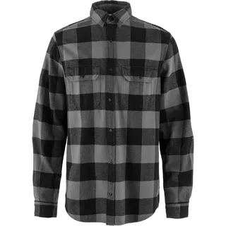 Fjällräven Övik Heavy Flannel Hemd Schwarz L