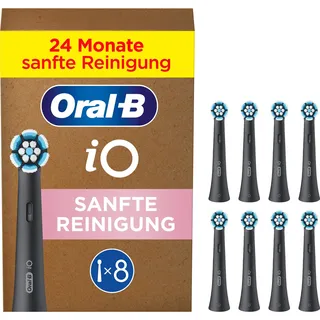 Oral-B iO Sanfte Reinigung Aufsteckbürste schwarz 8 St. 		