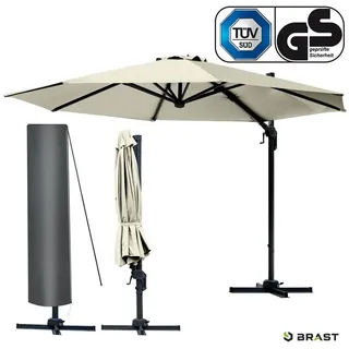 Brast Alu Ampelschirm Ø 300 cm beige