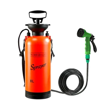 Camping Dusche Mit Pumpe | Tragbare Outdoor Camping Dusche | Multifunktions Badesprüher Haustier-Badewanne | Gartensprüher Pump Drucksprüher für Unterwegs, Autowaschen, Blumen gießen