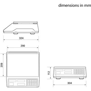 CAS Software CAS Waage ERJ, preisrechnend, Ladenwaage, GEEICHT, bis 30 kg, Ablesbarkeit 5g