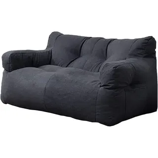 Doppel-Sitzsack-Sofa [Nur Bezug, kein Füllmaterial] Boden weicher bequemer Zweisitzer-Sack Lazy Bean Bag Chair Couch for Erwachsene, Kinder, Jugendliche, Stoff waschbarer Sitzsack-Sofabezug 49,2" x 37