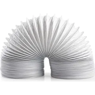 Nedis Abluftschlauch PVC | 100 mm | 1.50 m | passend für: Air Ventilation / Tumble Dryers | Weiss NE550688479 - Weiß