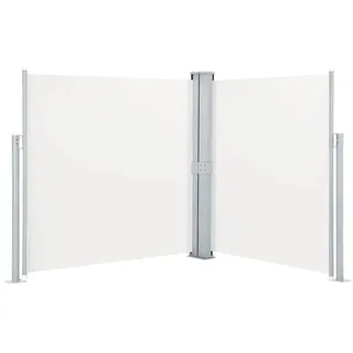 vidaXL Ausziehbare Seitenmarkise Doppelt 170 x 600 cm creme