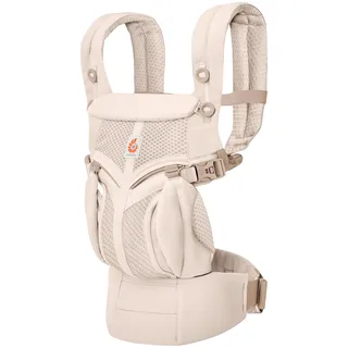 Ergobaby Omni Classic Babytrage für Neugeborene & Kleinkinder 0-48 Monate | 4-Positionen - Baby Trage ab Geburt - Atmungsaktives Mesh - Ergonomische Unterstützung - 3,2–20,4kg, Natural Beige