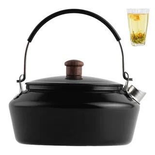 Teekessel für den Herd, Outdoor Camping Wasserkocher 1L Wasserkocher Haushalts Tee Kaffee Wasserkocher Induktionsherd, Wasserkessel für Induktion und Gasherd - Teekessel mit Ho