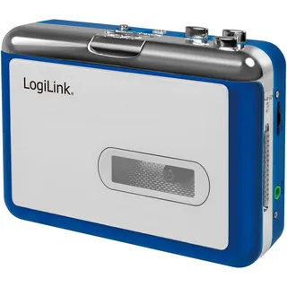 Logilink UA0393 Tragbarer Kassettenspieler Blue, Silber