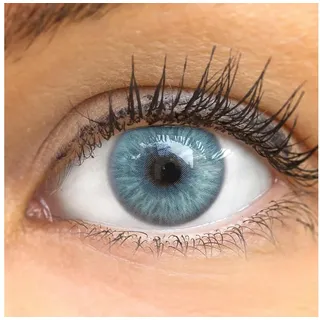 GLAMLENS Monatslinsen Sehr stark deckende und natürliche blaue Linsen "Catania Ice Blue" blau