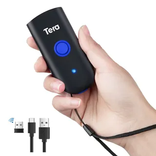 JLC Tera Barcode-Scanner Handscanner 3-in-1 Bluetooth USB-Kabel 2,4G Wireless1D Barcode 1100L