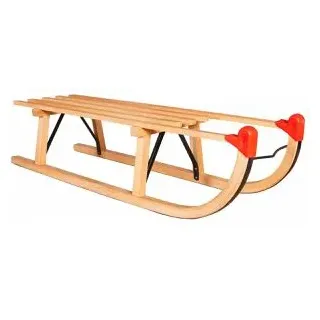 larix-mobila Holzschlitten Davos 100 cm mit Zugseil