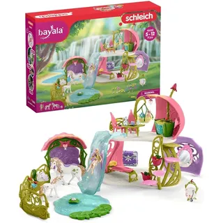 Schleich Bayala Glitzerndes Blütenhaus mit Einhörnern, See und Stall 42445