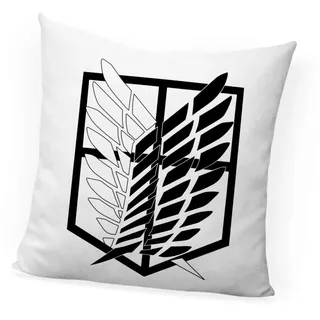 clothinx AOT Scouting Legion Deko-Kissen mit Füllung Bedruckt Anime und Manga Fans