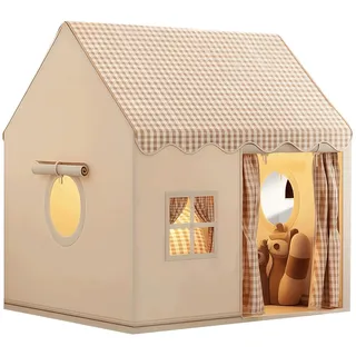 Kinderzelt,Spielhaus, Kinderzelt Indoor,Spielzelt Kinder,Zelt Kinderzimmer,Mädchen Haus HöHle Bauen, Kinderhaus Tent für Kids (Neutralen Farben)