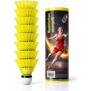 Sportyfits® Federball 6x Federbälle gelb Badmintonbälle für Training & Wettkampf Badminton (6er-Set, 6-St., 6x Federbälle)