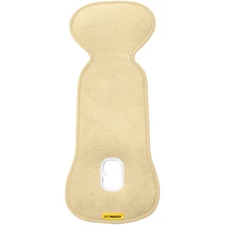 Aeromoov - Baby Sitzauflage Air Layer - Einlage Für Autositz oder Kinderwagen - Gruppe 0 - Antischwitz Sommerbezug - Bio-Baumwolle - Vanilla