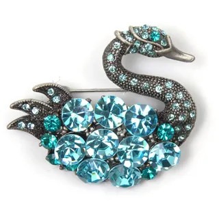 COLLEZIONE ALESSANDRO Brosche Svea " in türkis | Gr.: onesize